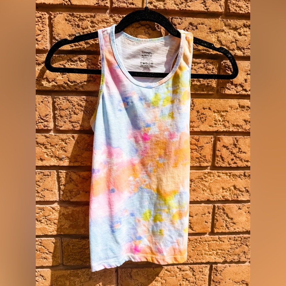 ▪️ 10/$25- George Tiedye Cotton‎ Blend Tank